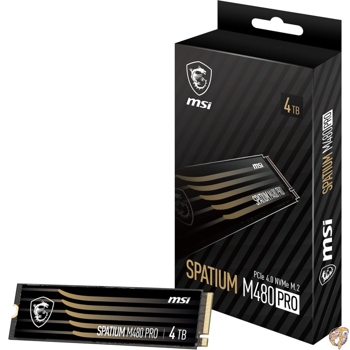 【ポイント2倍!15日】MSI SPATIUM M480 PRO PCIe 4.0 NVMe M.2 4TB 内蔵SSD Gen4 (SPATIUM 4TB)。