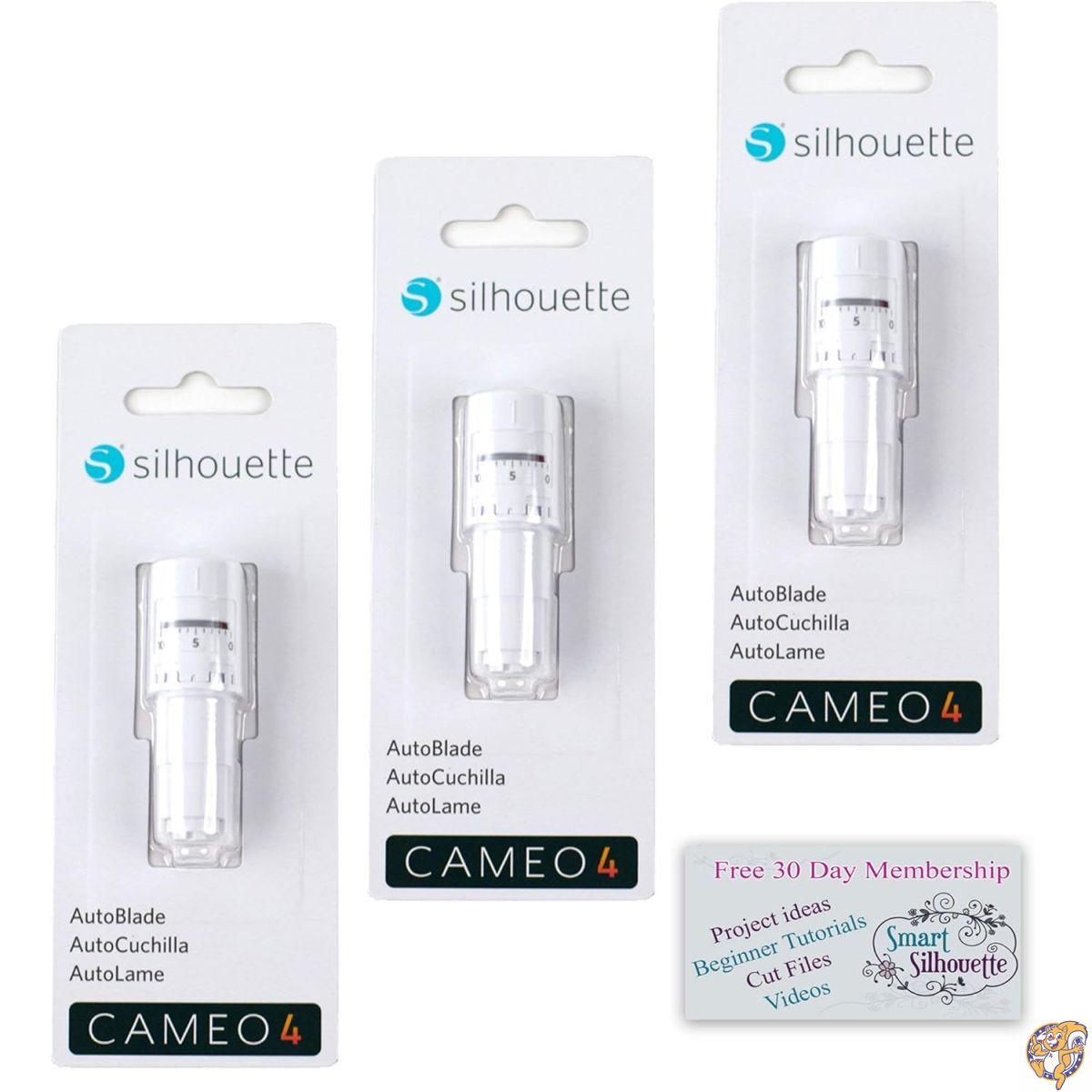 【ポイント2倍!15日】Silhouette AutoBlade 3枚セット Cameo 4用 スマートシルエットへの30日間の試練
