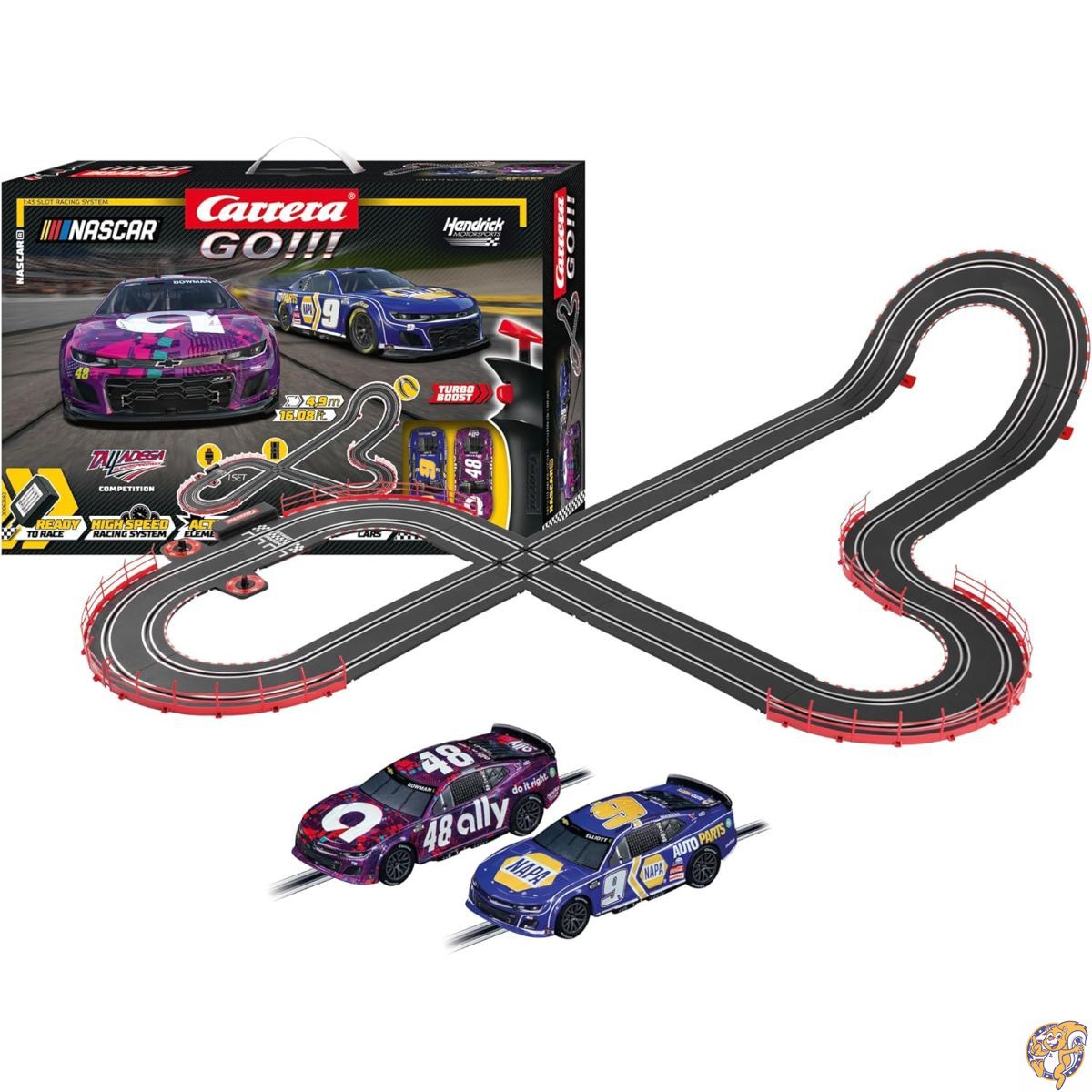【ポイント2倍!15日】Carrera GO!!! 電動スロットカーレーシング キッズトイレーストラックセット 1:43スケール NASCAR タラデガコンペティション