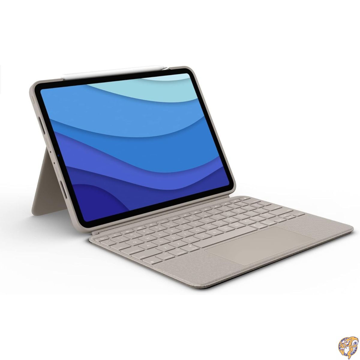 【クーポン配信中】Logitech Combo Touch iPad Pro 11インチ (第1、2、3、第4世代-2018、2020、2021、2022) キーボードケース - サンド;USAレイアウト(リニューアル)