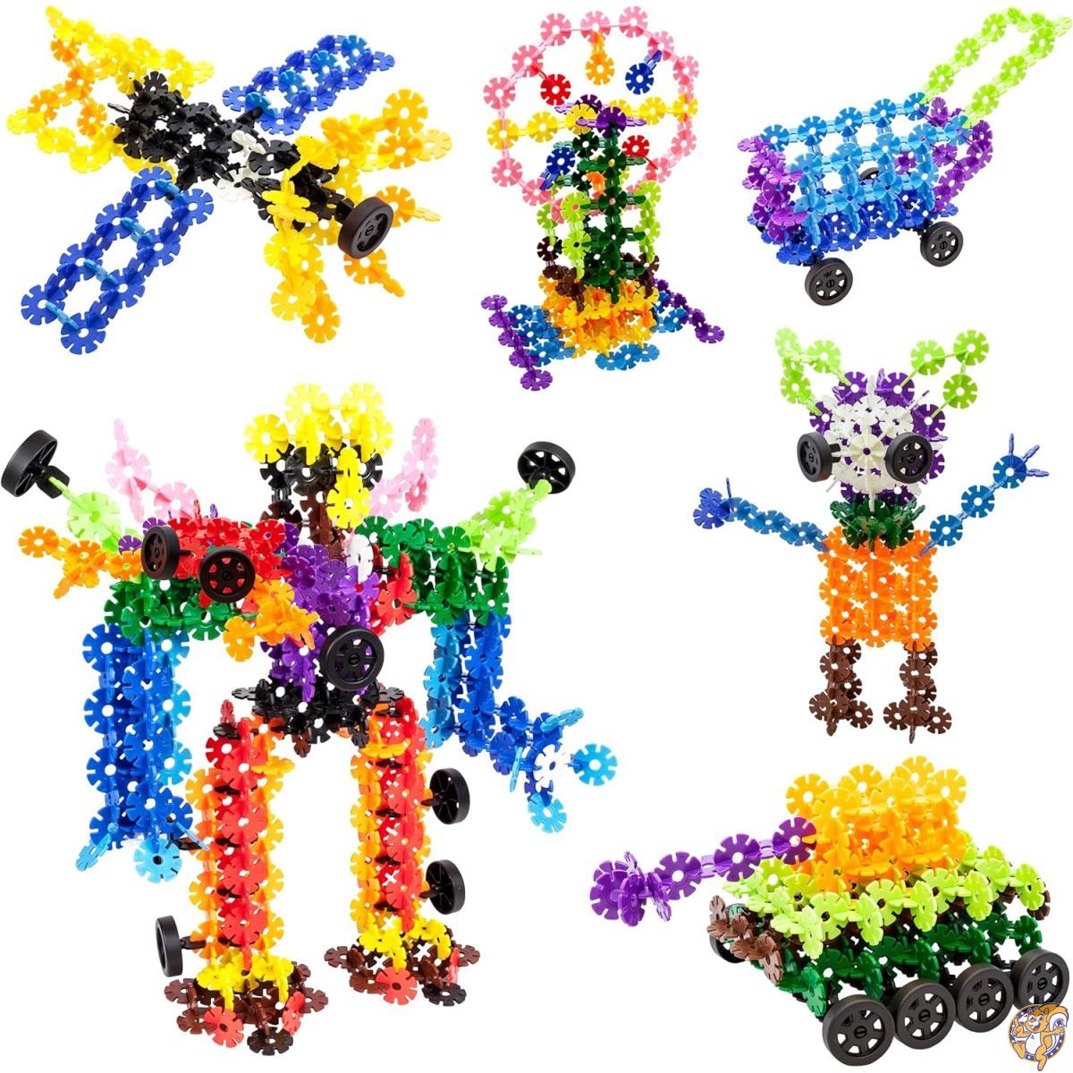 PicassoTiles 組み立てチップ 組み立てブロック 800ピース クリエイティブ組み立てディスクブロックトイセット STEM教育トイ 早期教育 知育 男の子 女の子 PTF80 マルチカラー