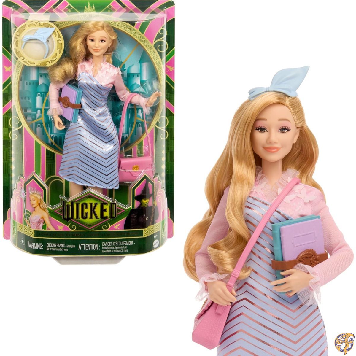 【クーポン配信中】Mattel ユニバーサル 邪悪なグリンダ ファッションドール&アクセサリー スタイル付きブロンドヘア、ポーズ&取り外し可能な制服の外観