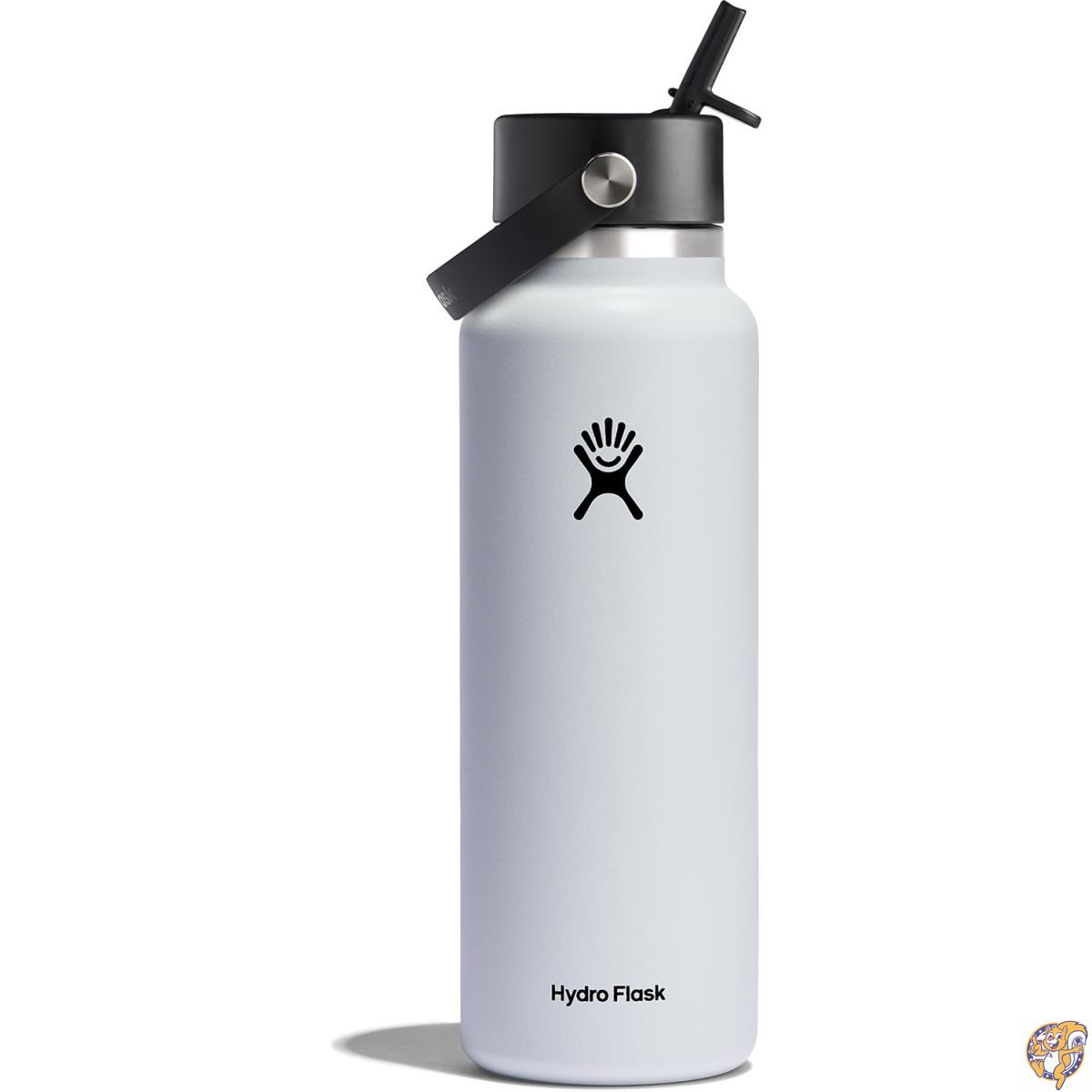 40 OZ WIDE FLEX STRAW CAP WHITE