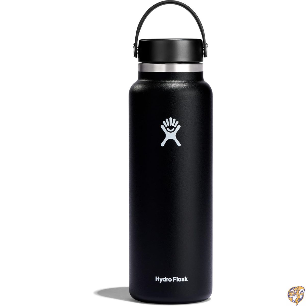 Hydro Flaskウォーターボトル。 40 oz (1180 ml) Wide Mouth ブラック W40BTS001｜パームスアメリカ