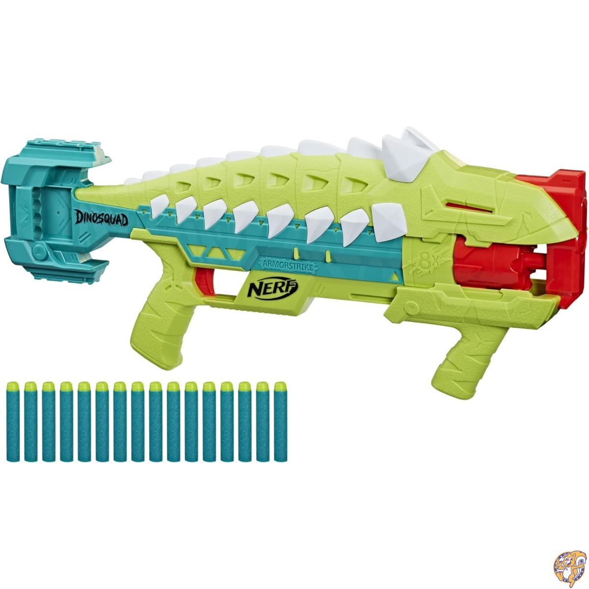 【25日最大4000円クーポン】Nerf DinoSquad Armorstrikeダーツブラスター、8ダーツドラム、ナーフエリートダーツ16本、アンクリオサウルス恐竜デザイン、の男の子と女の子のおもちゃ。｜パームスアメリカ