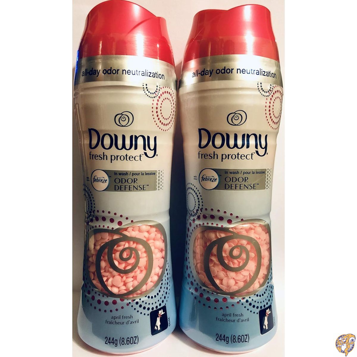 【クーポン配信中】Downy (ダウニー) フレッシュプロテクト 加香・消臭ビーズ エイプリルフレッシュの香り 244g (8.6オンス) ボトル 2本セット [並行輸入品]