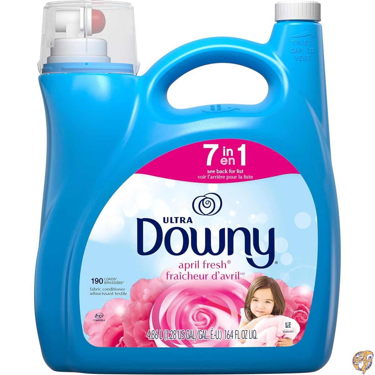 【クーポン配信中】Downy April Fresh Liquid Fabric Conditioner (Fabric Softener), 164 fl oz, 190 loads