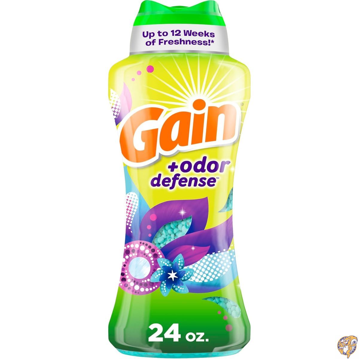 【ポイント2倍!15日】Gain Fireworks Odor Defense In-Wash Scent Booster, Super Fresh Blast Scent, 24 oz, HE Compatible