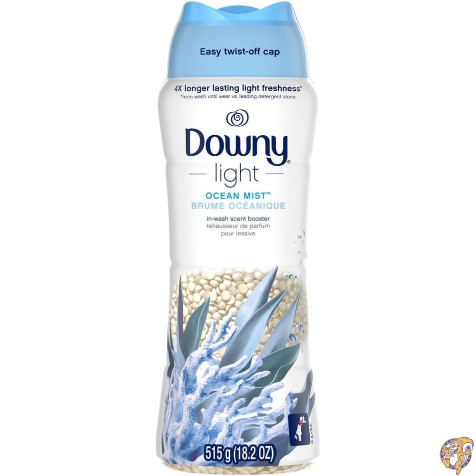 【ポイント2倍!15日】Downy Light Laundry Scent Booster Beads for Washer, Ocean Mist, 515 Grams, with No Heavy Perfumes