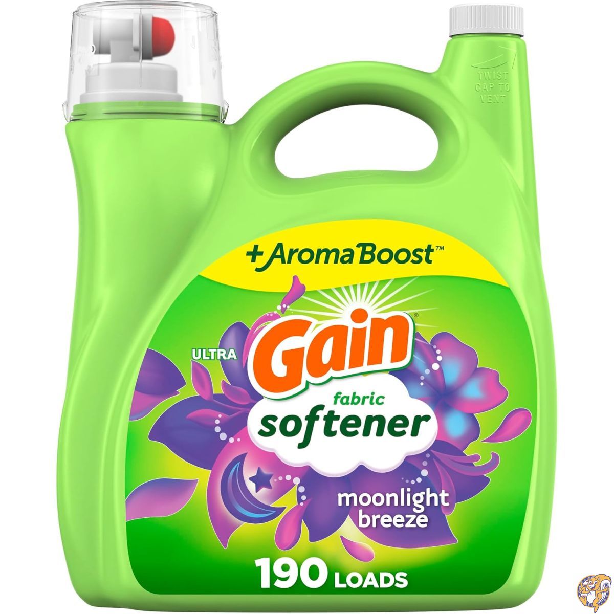 【クーポン配信中】Gain（ゲイン）液体柔軟剤 ムーンライトブリーズの香り 140オンス（約4.14L） 大容量190回分 衣類をなめらかに仕上げる柔軟仕上げ剤