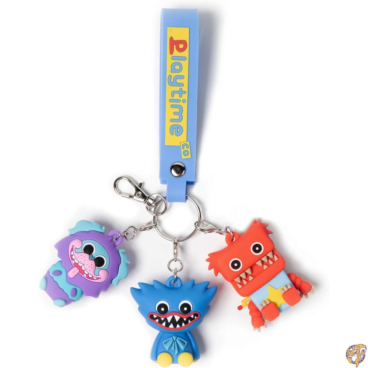 【クーポン配信中】ポピープレイタイム ハギーワギー Poppy Playtime - 3Dチャームシリコンキーホルダーリストバンド付き(1.75インチ文字), マルチカラー, One Size