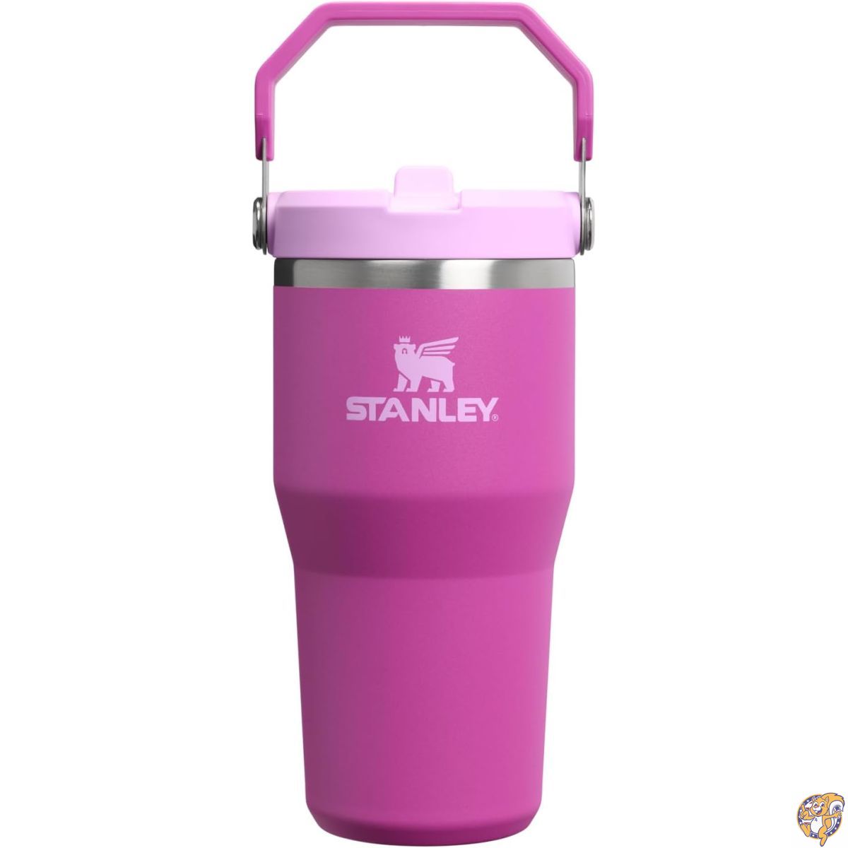 【クーポン配信中】STANLEY（スタンレー） アイスフロー 2.0 フリップストロー タンブラー ハンドル付き 20オンス（約590ml） | 漏れ防止構造 真空断熱ステンレスボトル BPAフリー ダークブロッサム