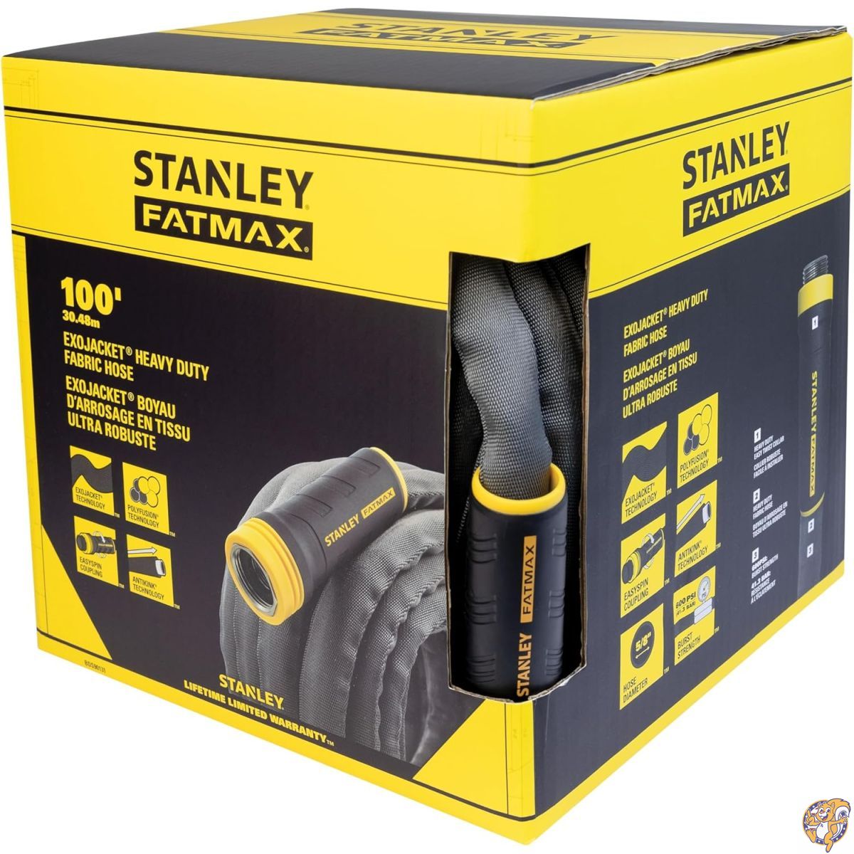 【クーポン配信中】Stanley FATMAX 100フィート x 5/8インチ 拡張可能なファブリックガーデンホース スイベルカップリング付き｜パームスアメリカ
