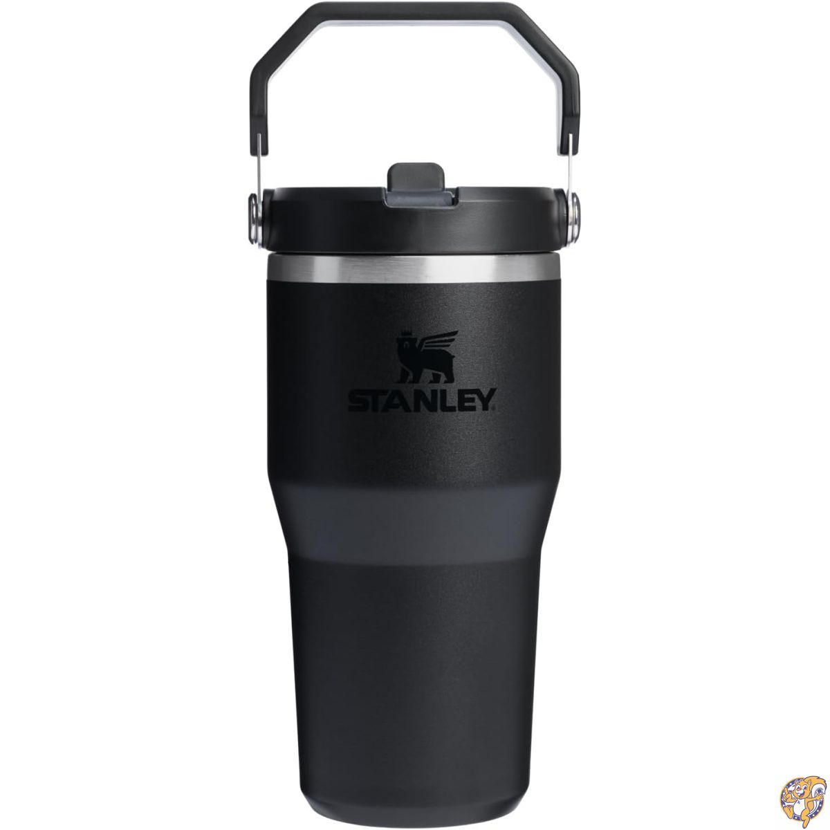 【クーポン配信中】STANLEY（スタンレー） アイスフロー 2.0 フリップストロー タンブラー ハンドル付き 20オンス（約590ml） | ツイスト式蓋 & 跳ね上げ式ストロー 漏れ防止水筒 真空断熱ステンレス BPAフリー ブラック