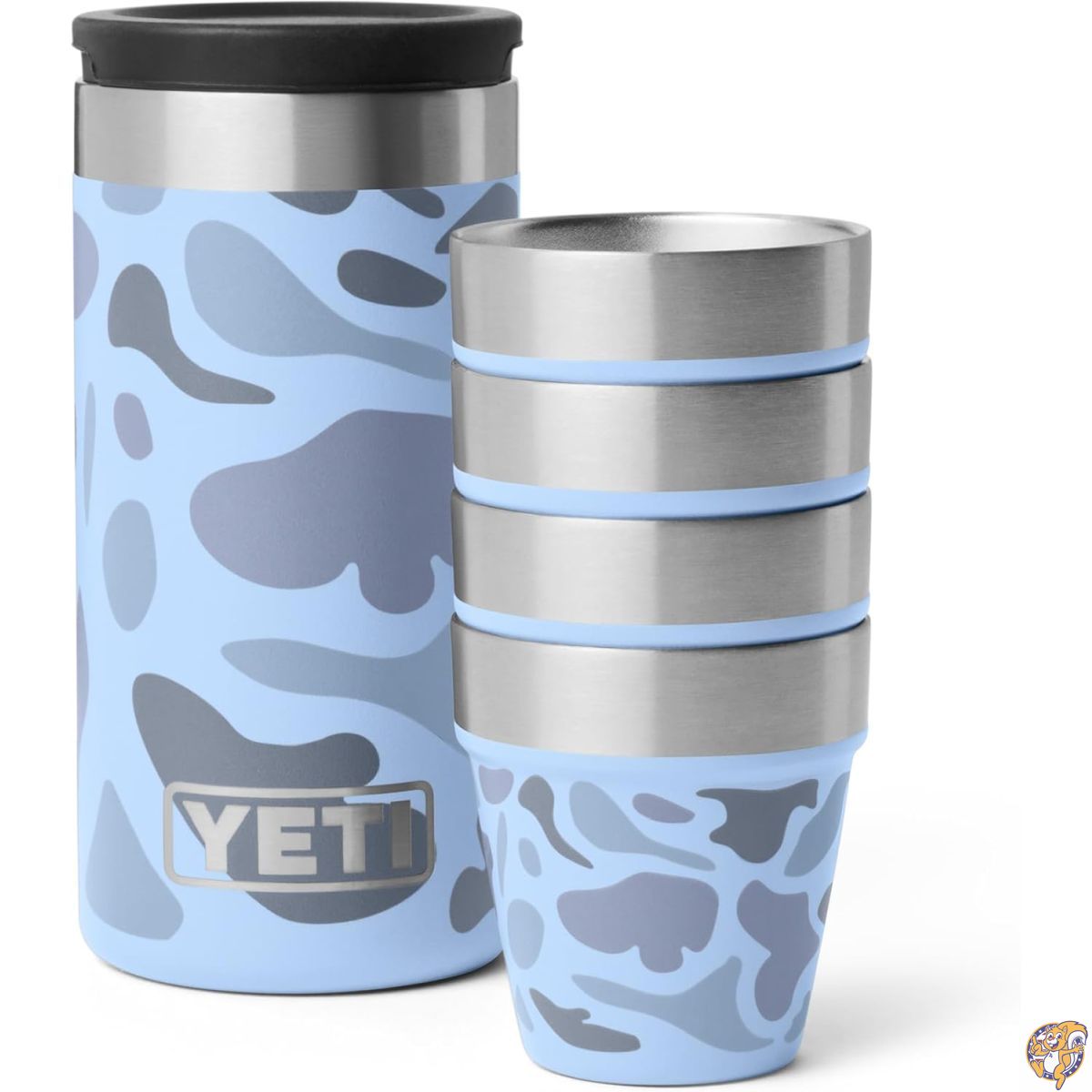 【クーポン配信中】YETI ショットグラス キャリーケース付き 4個セット ブルー迷彩 14,310円