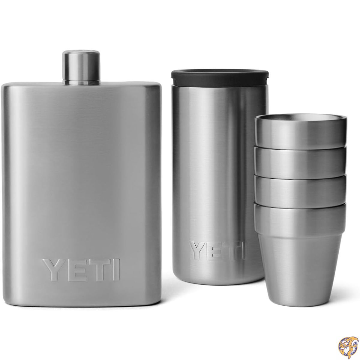 YETI（イエティ） 7オンス（約207ml） フラスコ & 同色ショットグラスセット ステンレススチール製｜パームスアメリカ