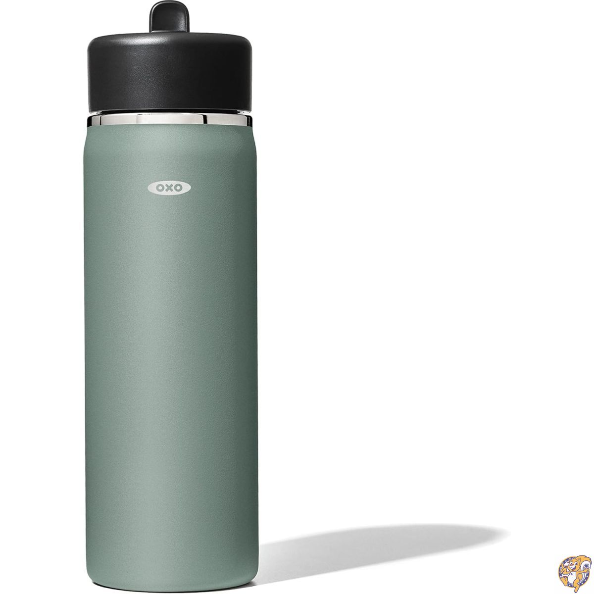 OXO Strive 20oz (約590ml) ストロー蓋付き ワイドマウス ウォーターボトル - ジェイド