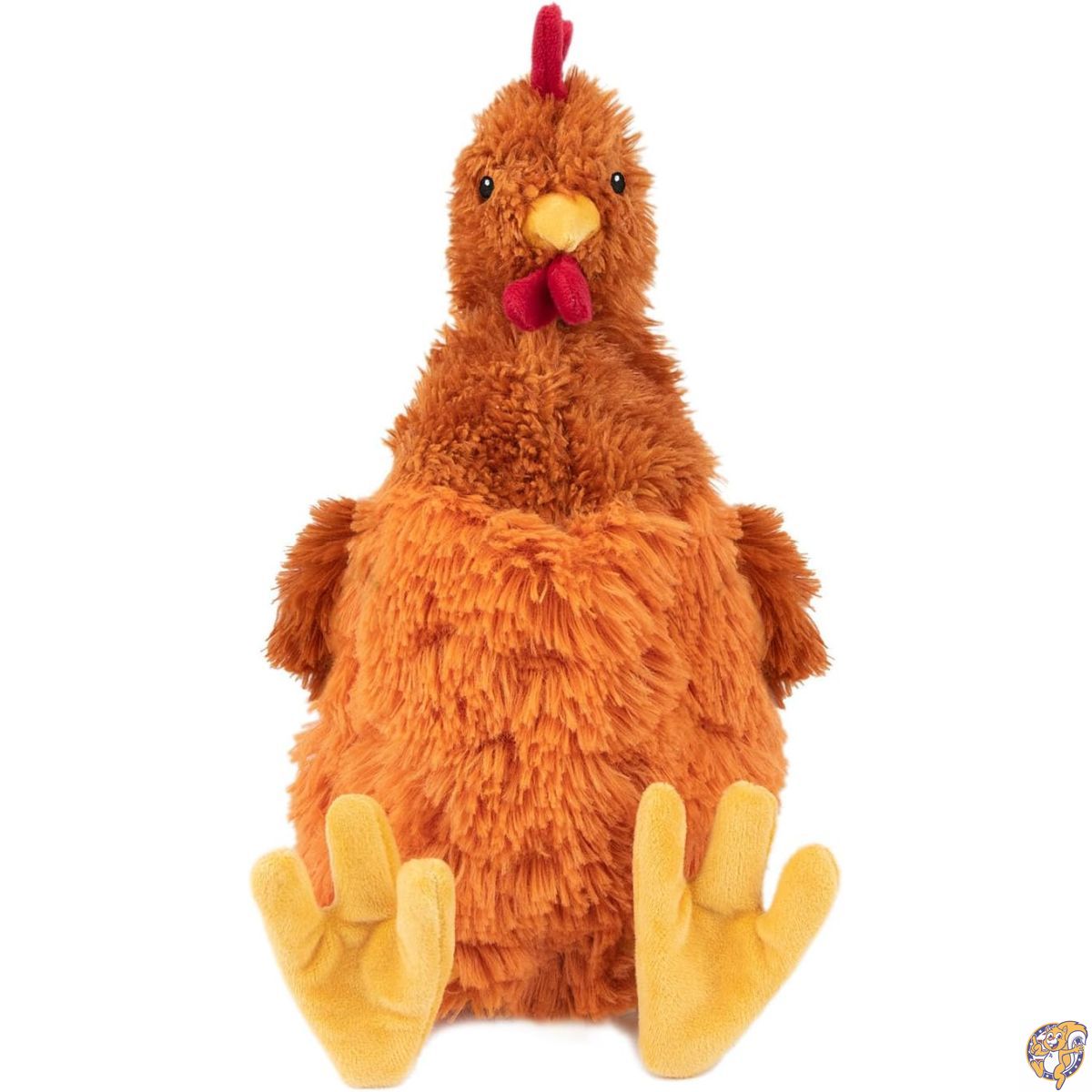 Best Pet Supplies Chicken Crinkle Plush Dog Toys for Interactive Play, Puppy and Senior Indoor Colorful Toy Shape, Cute Cuddly - (Brown)