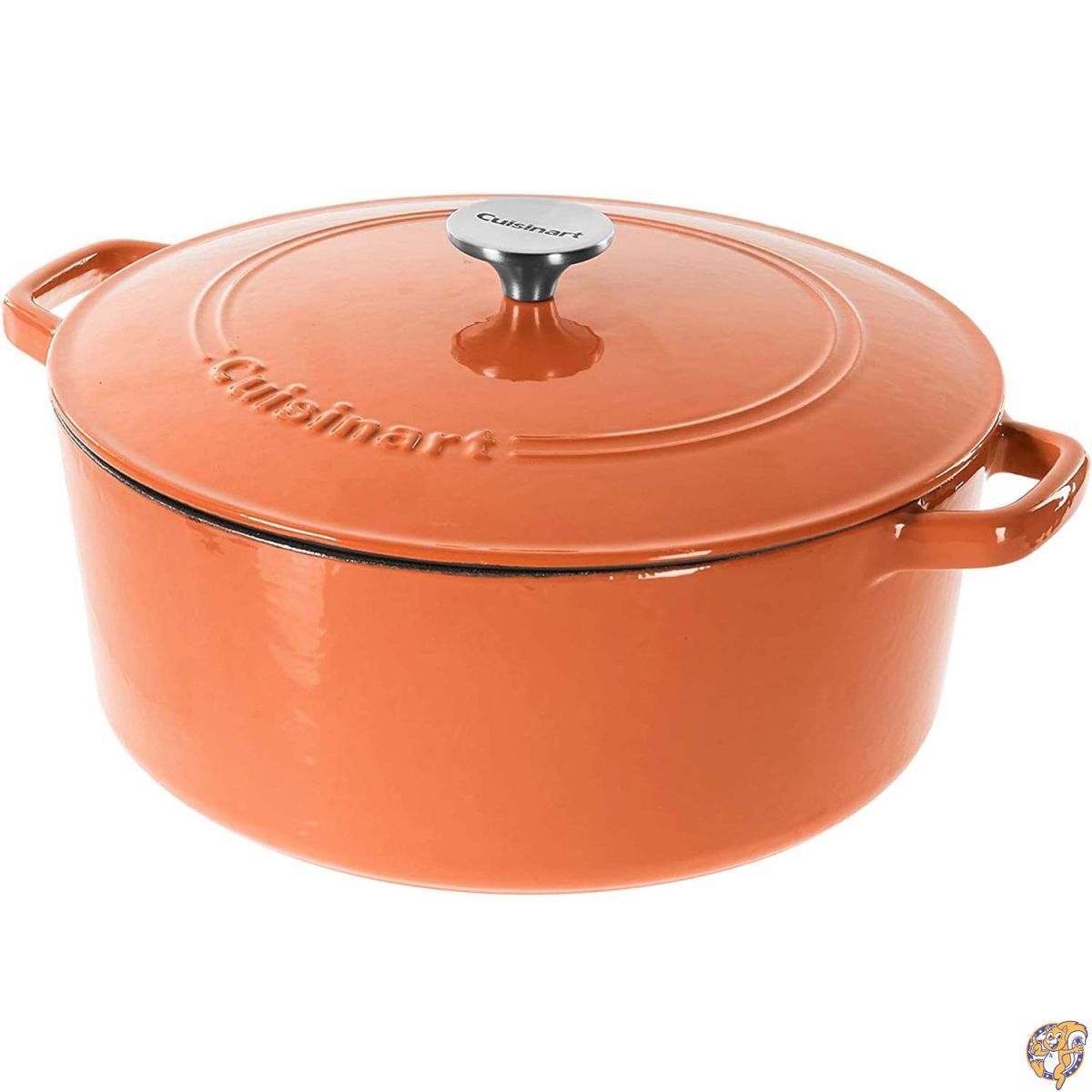 Cuisinart 鋳鉄キャセロール テラコッタオレンジ 7クォート