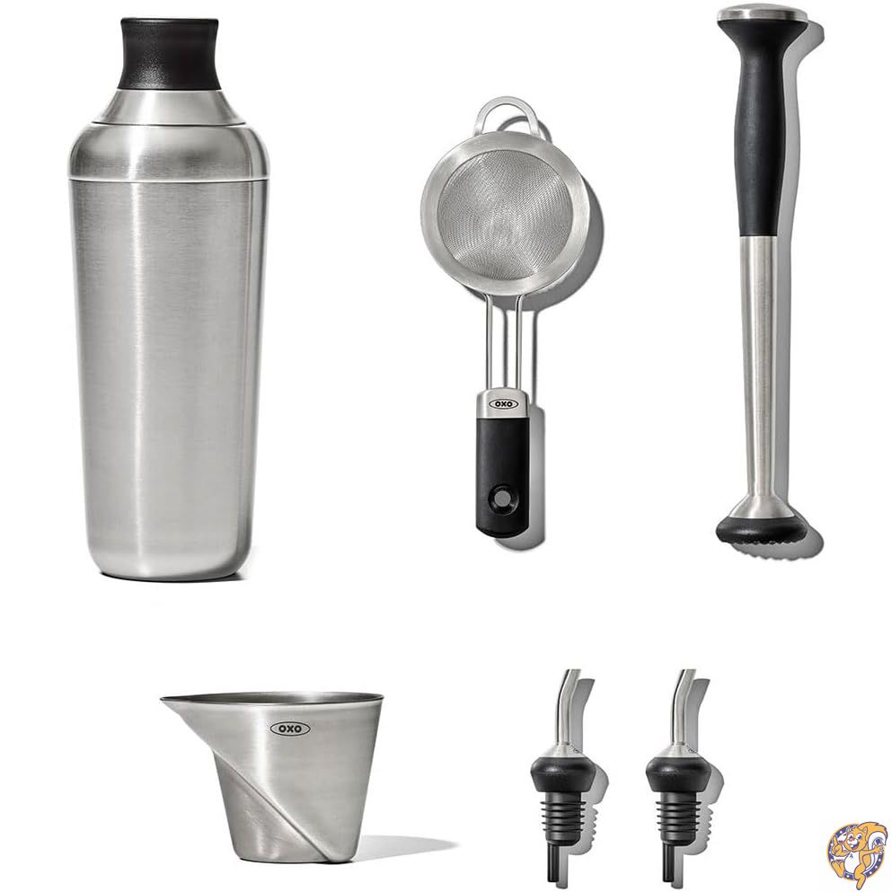 【クーポン配信中】OXO Steel 6ピース バーウェアセット（カクテルツールセット） 15,173円