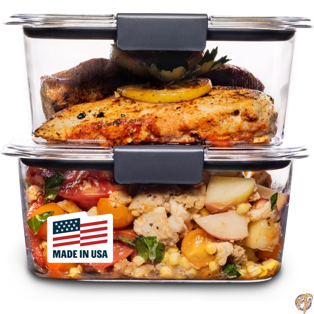 ラバーメイド(Rubbermaid)BRILLIANCE 1.1L 2個セット 保存容器 BPAフリー 2031962