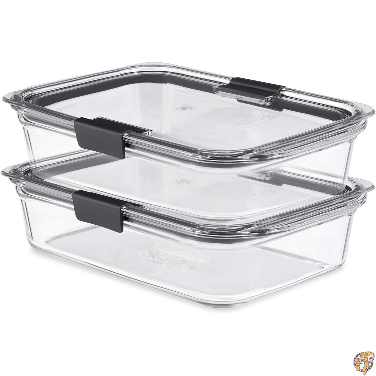 【クーポン配信中】Rubbermaid Brilliance ガラス製 食品保存容器 8カップ（約1.9L） 2個セット BPAフリー 液漏れ防止 クリア｜パームスアメリカ