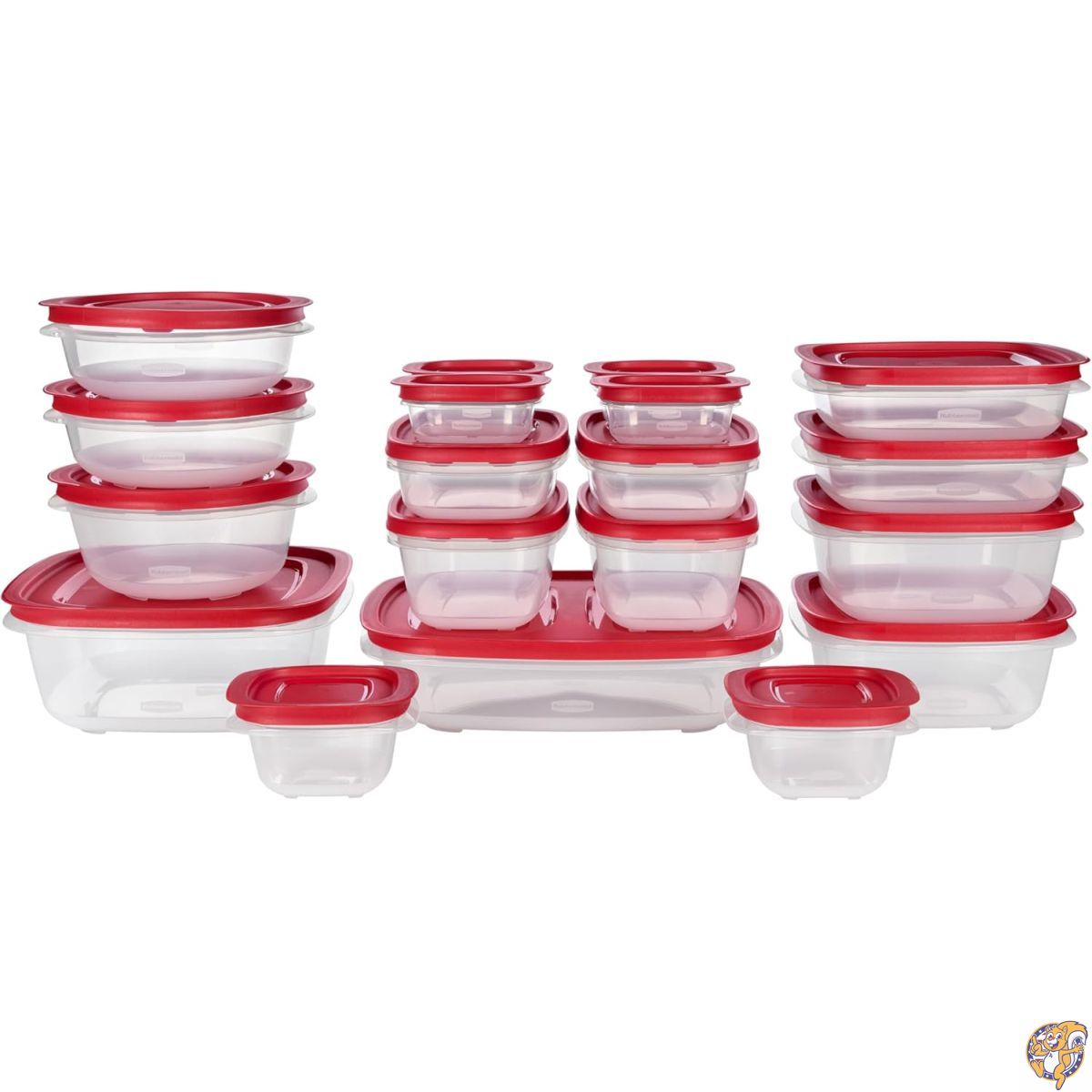 【クーポン配信中】Rubbermaid EasyStore コンテナ 38点セット 食品保存容器 蓋付き食品保存容器