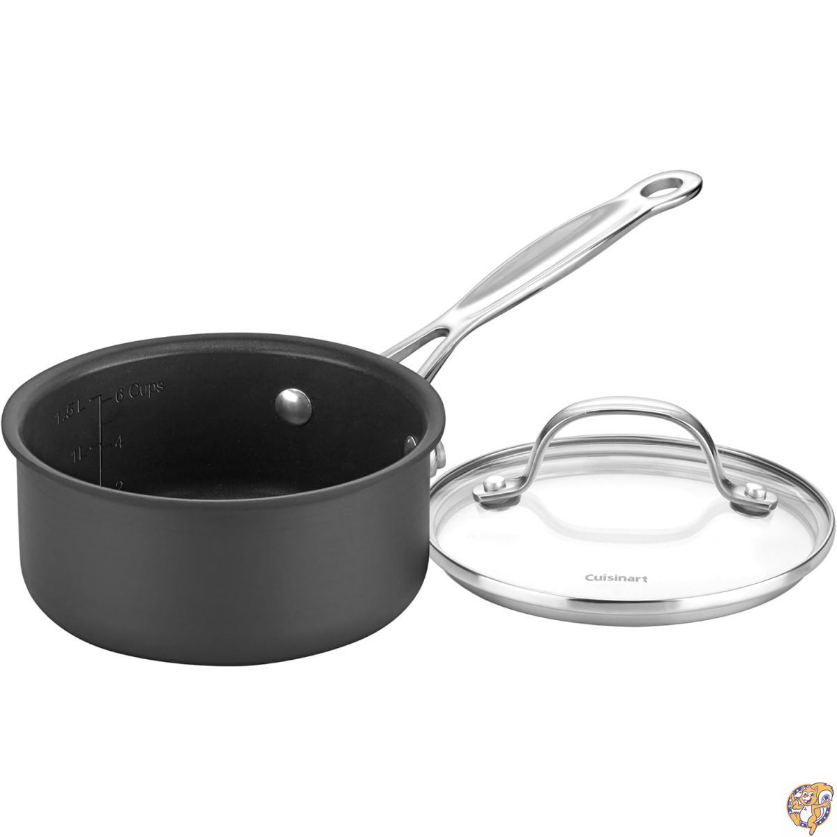 【クーポン配信中】Cuisinart Chef's Classic 2クォート PURELYCERAMIC&trade; ノンスティックPASフリー 硬質アルマイトソースパン 619C-18