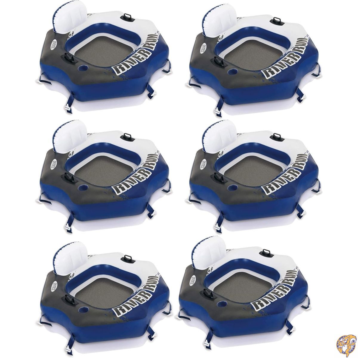 【クーポン配信中】Intex River Run Connect Lounge 空気注入式フローティングウォーターチューブ 58854EP (6パック) 30,667円