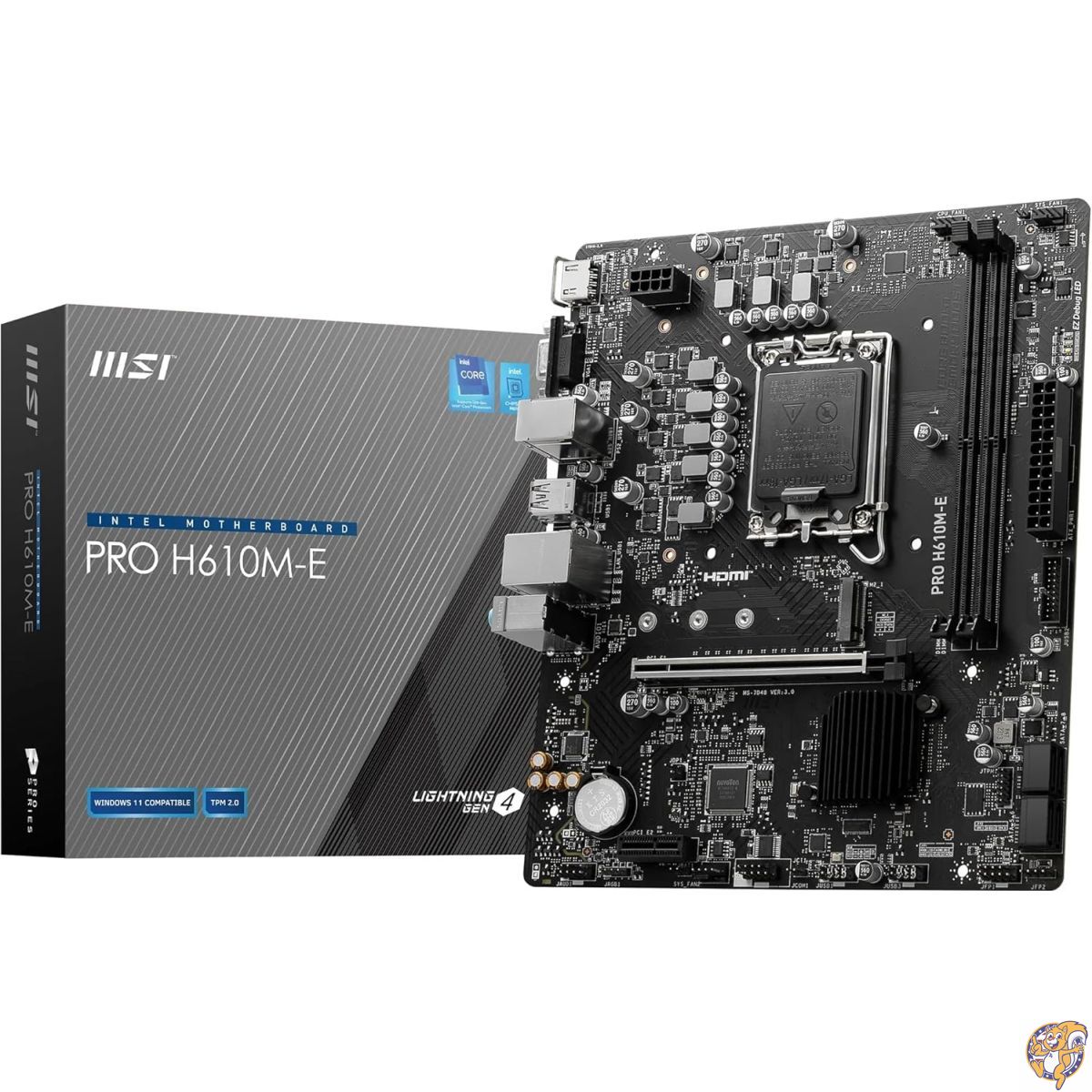 【クーポン配信中】MSI PRO H610M-E マザーボード、Micro-ATX - 第14世代/第13世代/第12世代Intel Coreプロセッサー、LGA 1700 DDR5メモリーブースト 5600MHz/MAX、PCIe 4.0 x16スロット、M.2 Gen3スロットに対応。｜パームスアメリカ 25,186円