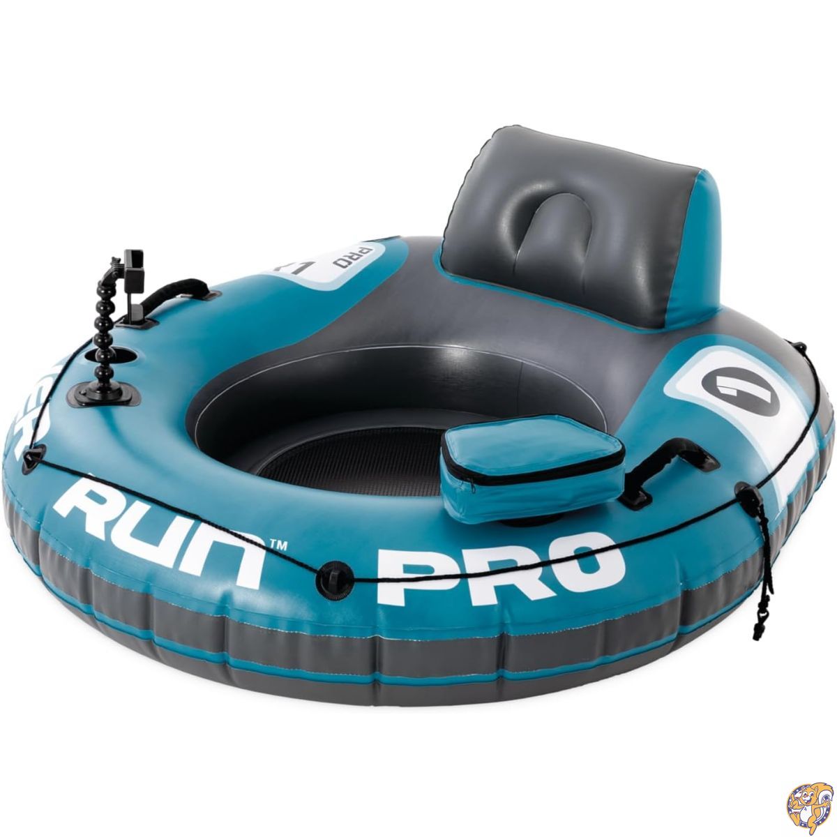 【クーポン配信中】INTEX 56843EP River Run 1 Pro 空気注入式フローティングラウンジ:GoPro/電話マウント - カップホルダーと収納コンパートメント内蔵 丈夫なグラブハンドル 使いやすいコネクター 耐荷重220ポンド