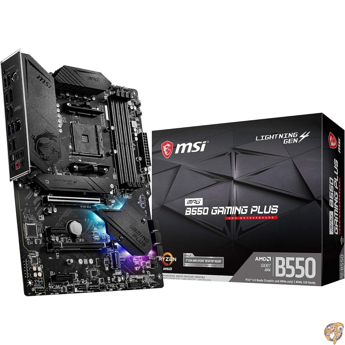 MSI MPG B550 GAMING PLUS ゲーミングマザーボード [AMD B550チップセット搭載] Socket AM4 ATX