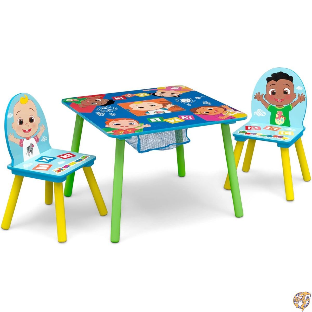 【20日最大4000円クーポン】Delta Children Kids Cocomelon Table and Chair Set with Storage (2 Chairs Included) - Greenguard Gold Certified Ideal for Arts & Crafts, Snack Time, Homeschooling, Homework More, CoComelon｜パームスアメリカ