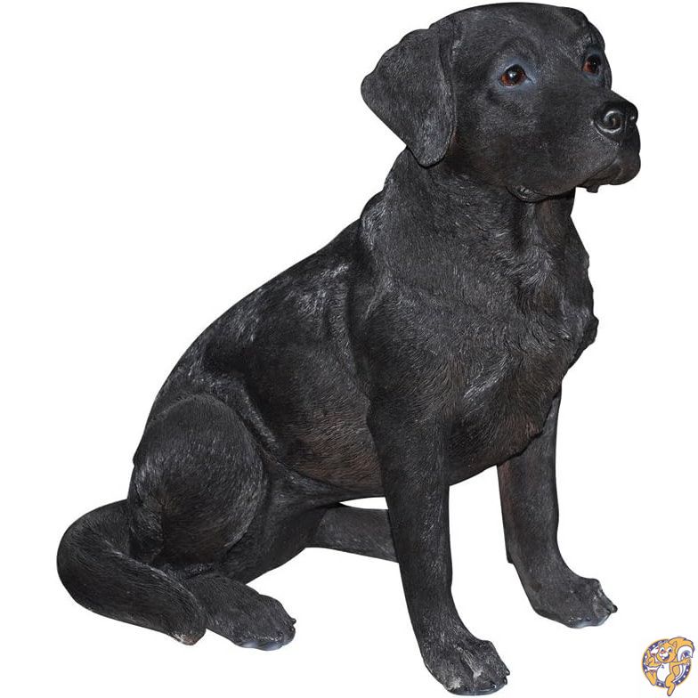 Hi-Line Gift Ltd 実験室犬像 21インチ ブラック