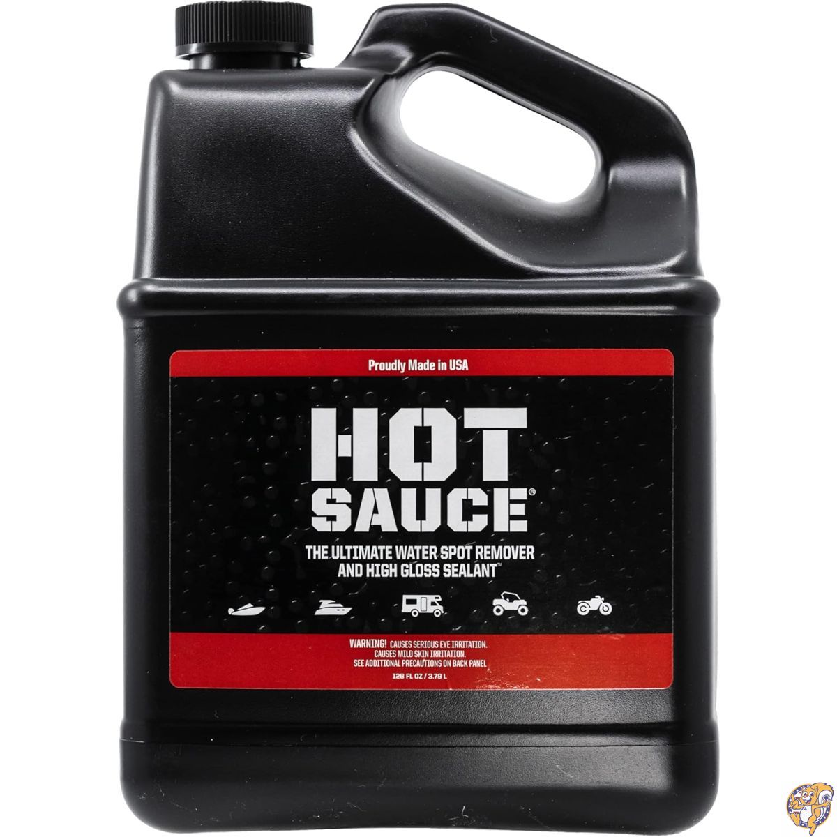 【25日最大4000円クーポン】Boat Bling(ボートブリング) HS-0128 Hot Sauce(ホットソース) 硬水スポットリムーバー ガロンリフィル ボート/RV/パワースポーツ車両などに ブラック 1ガロン｜パームスアメリカ