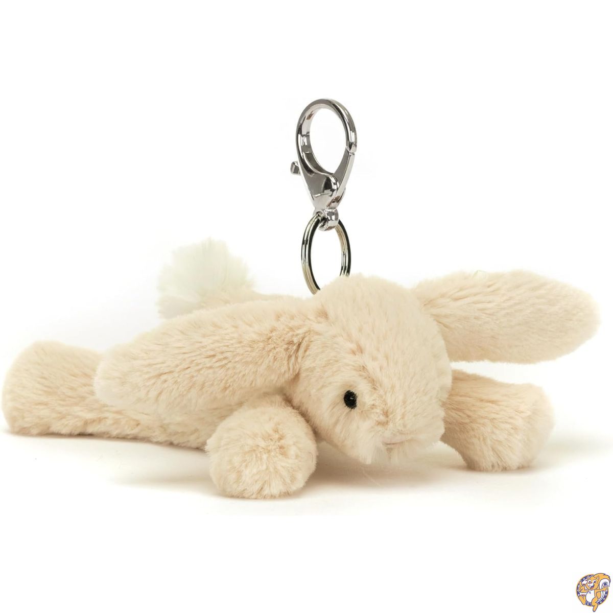 Jellycat Smudge Rabbitバッグチャーム、3インチ | ラビット&バニーのぬいぐるみキーホルダー 素晴らしいギフトアイデア, スマッジラビット