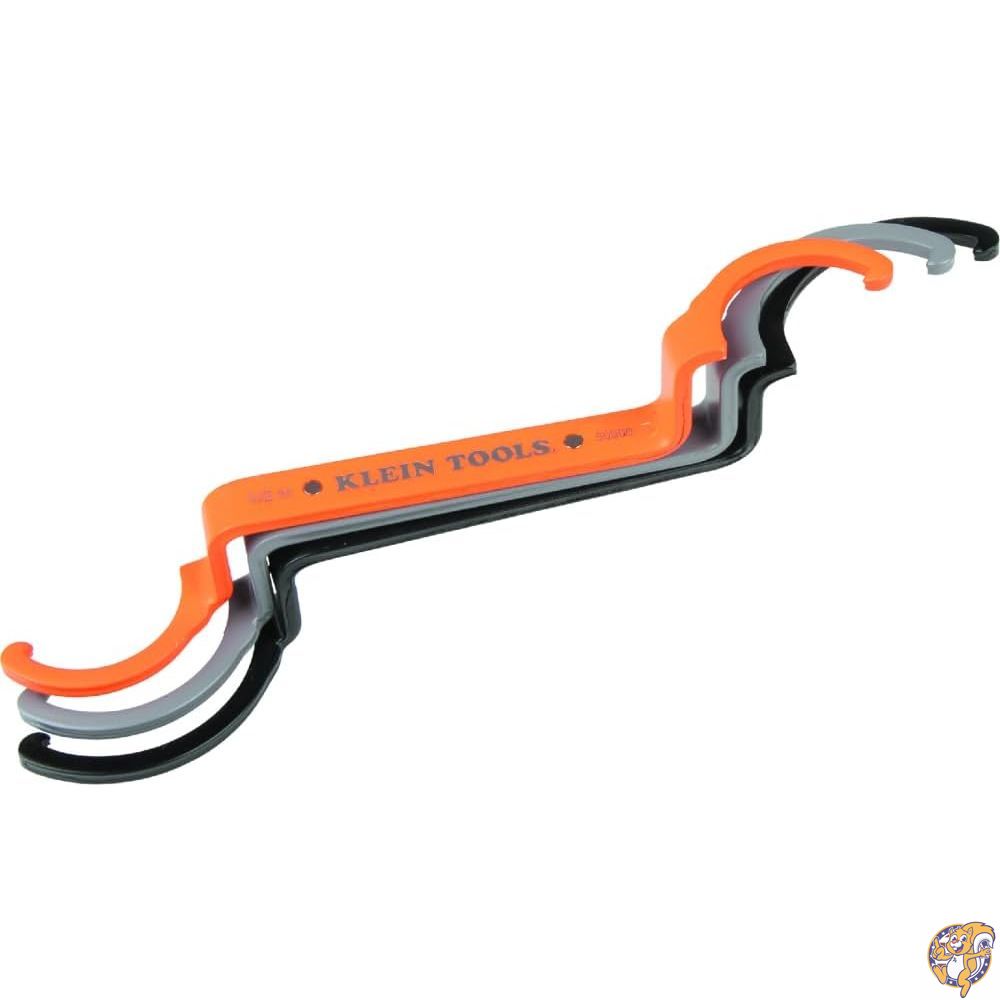KLEIN TOOLS(クラインツールズ) コンジットロックナットレンチセット 狭い場所でのロックナットを締めて緩める 1/2 3/4 1インチ オフセットベンド 3ピース 50900R