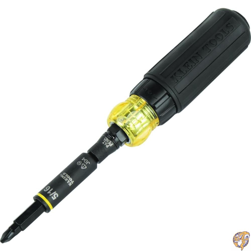 Klein Tools 32500HDRT KNECT ラチェットドライバー マルチビットドライバー / ナットドライバー インパクト定格11イン1ツール プラス、スロット、スクエア、トルクスチップ付き