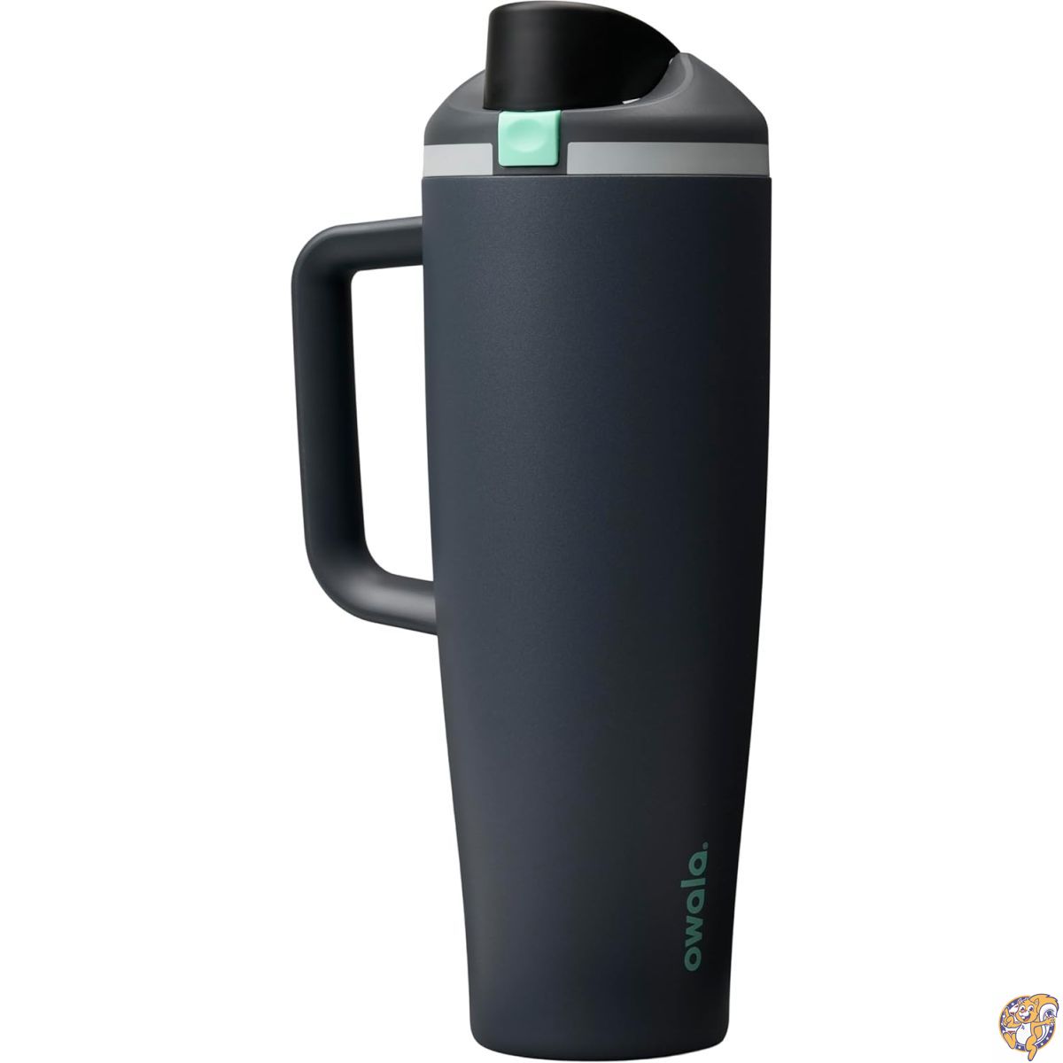 Owala FreeSip タンブラー 保冷ステンレスボトル ストロー＆サイドハンドル付き (約1.2L / 40oz) BPAフリー・漏れ防止設計 - Foggy Tide