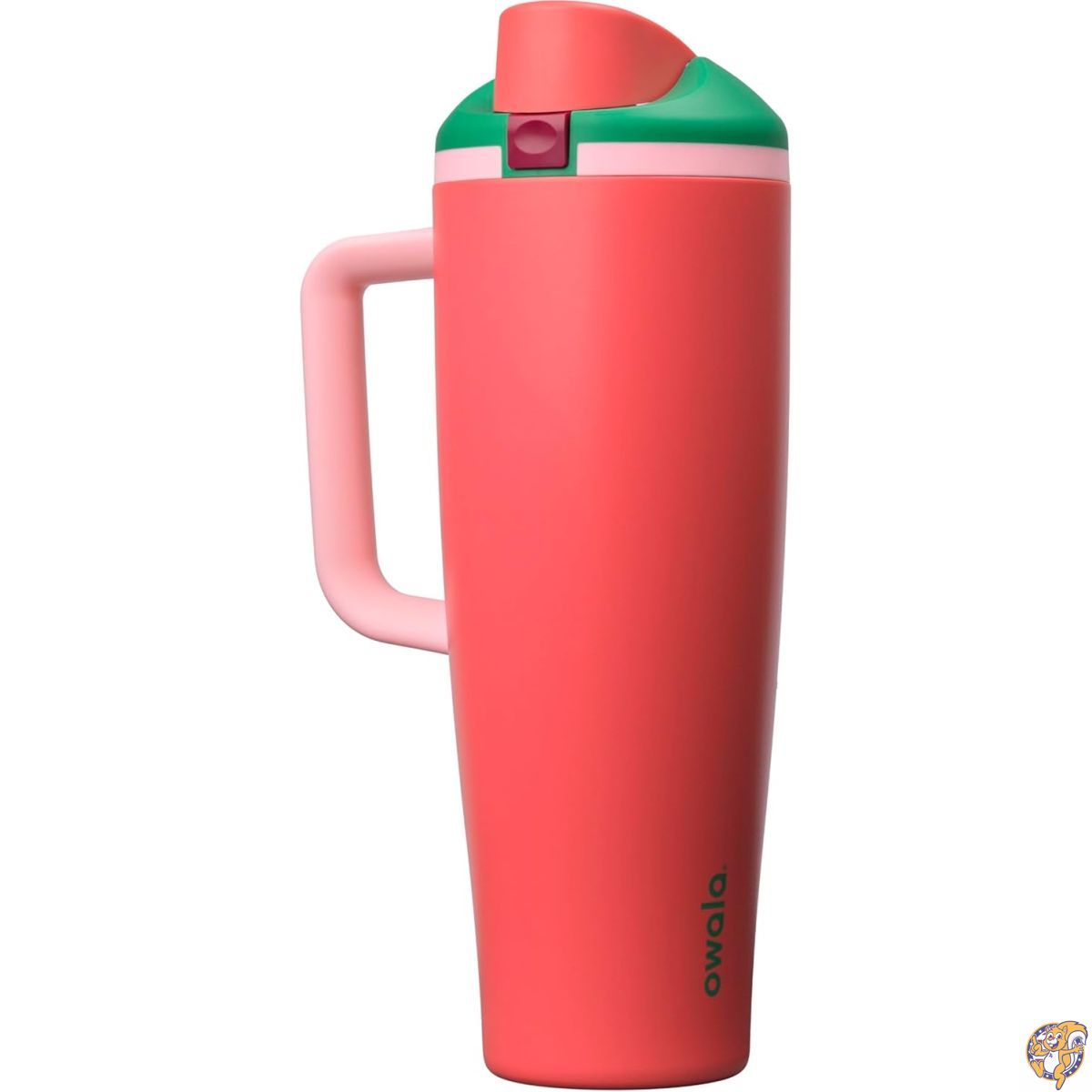 【クーポン配信中】Owala FreeSip 保冷ステンレスボトル ストロー&サイドハンドル付き 大容量1.18L(40オンス) BPAフリー 漏れ防止 Strawberry Fields|パームスアメリカ