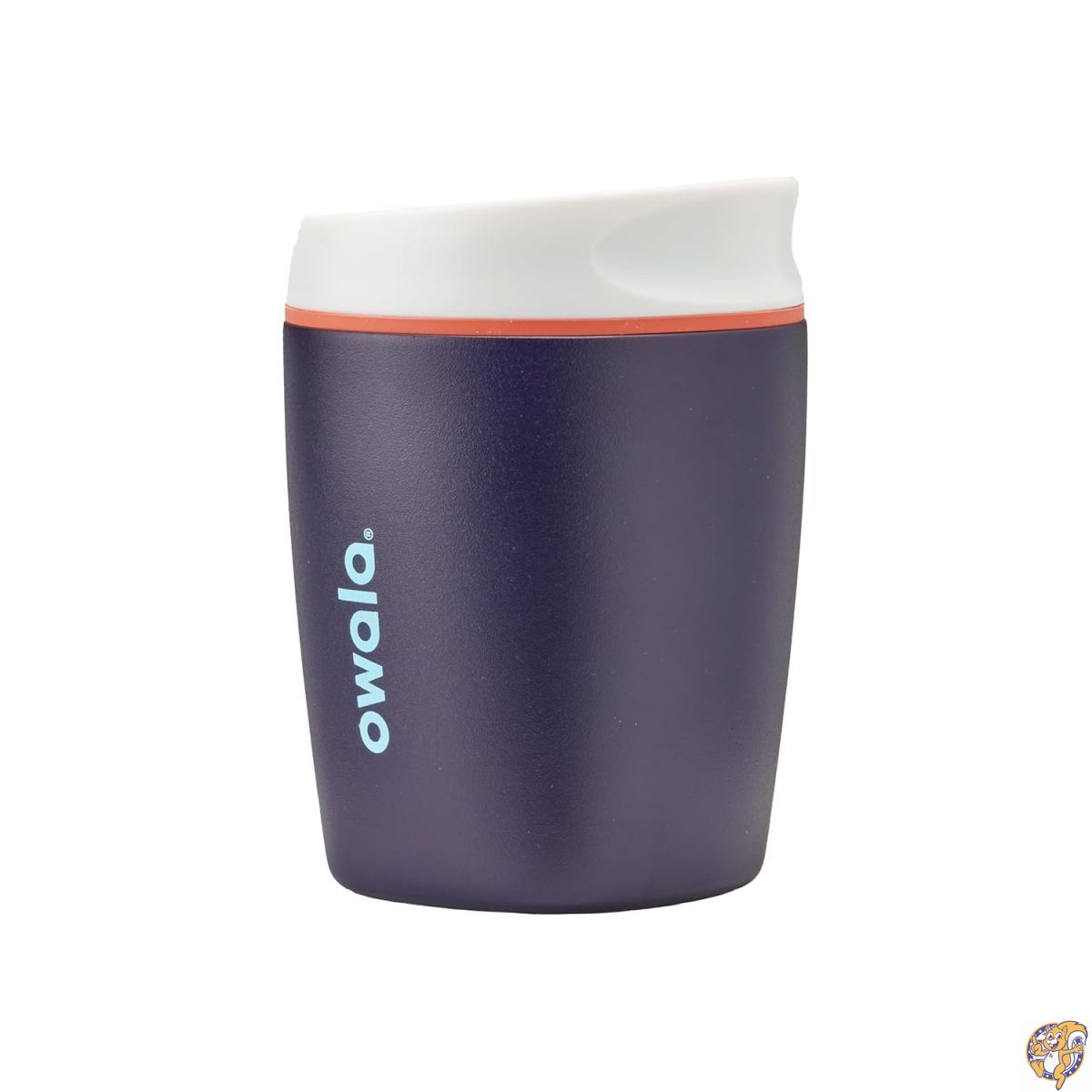 Owala SmoothSip 保冷・保温 ステンレス製 コーヒータンブラー、リユーザブル アイスコーヒーカップ、ホットコーヒー トラベルマグ、カプチーノに最適、BPAフリー、10オンス（約295ml）、ネイビー（Telescope Tales）