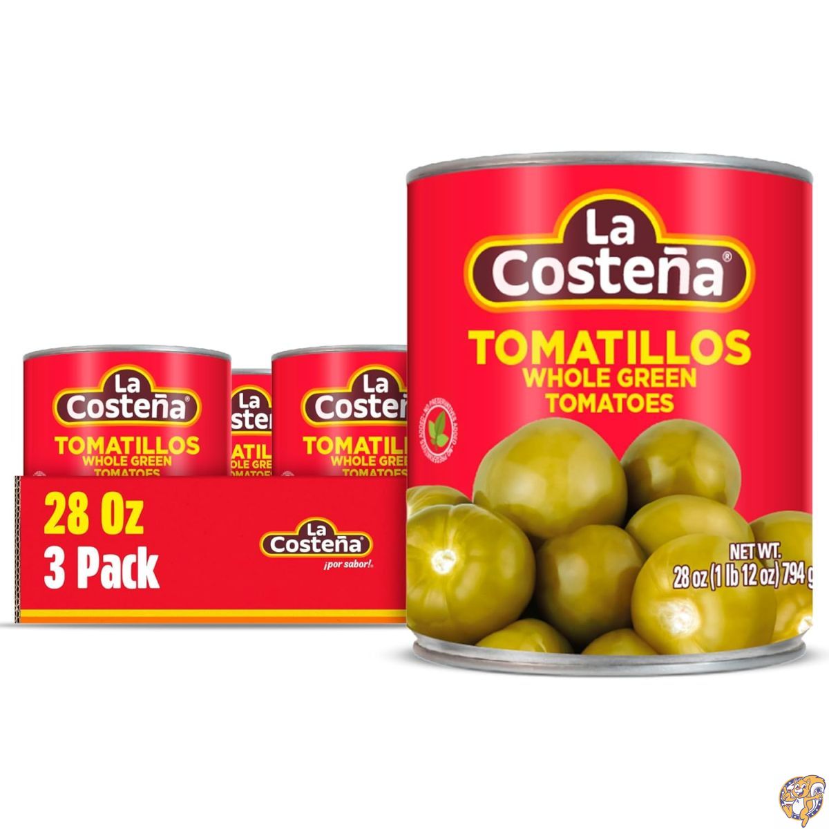La Coste&ntilde;a Green Tomatillos | Packed in Water 28 Ounce Can (Pack of 3)