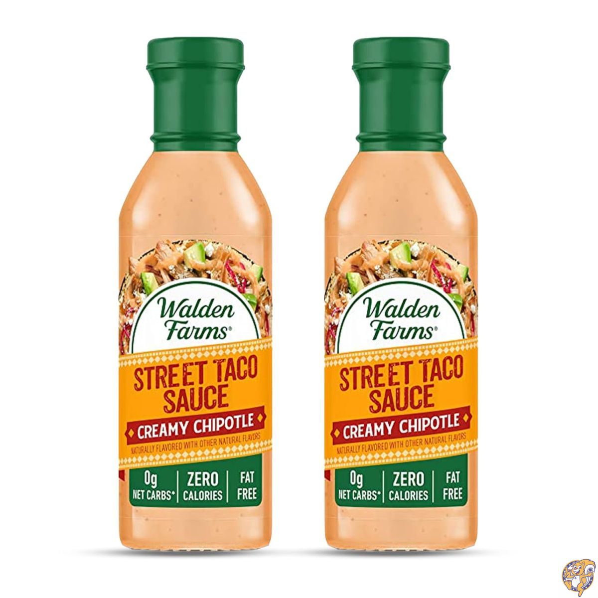 Walden Farms ストリートタコスソース クリーミーチポトレ - カロリーゼロ、グルテンフリー、低糖質、ケトフレンドリー、砂糖不使用、スモーキーなチポトレ風味 2本セット（各約355ml）｜パームスアメリカ