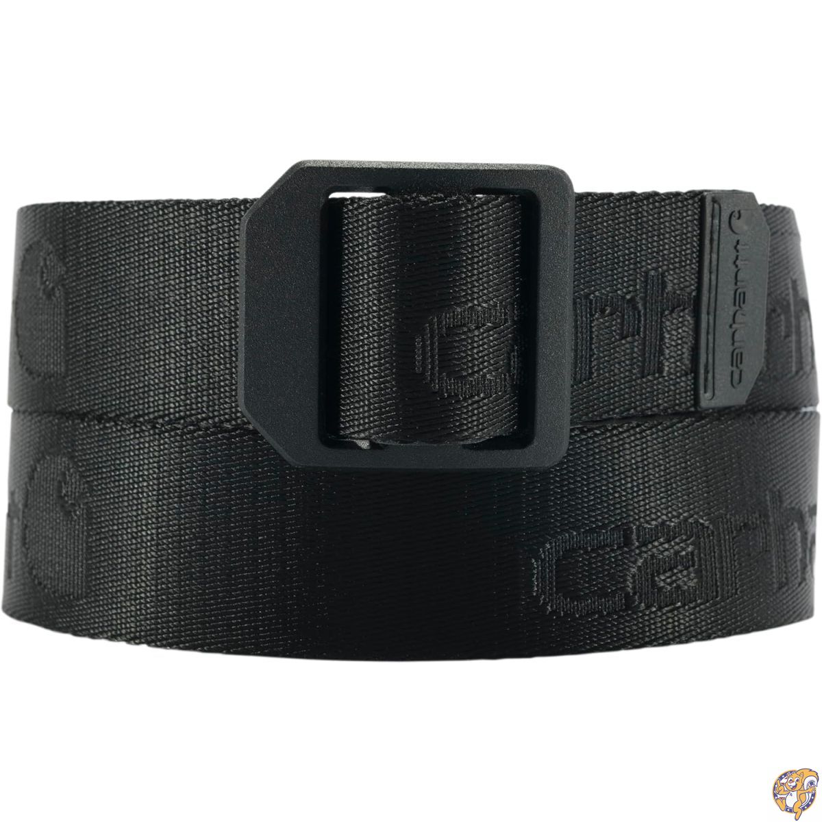 【クーポン配信中】[Carhartt] ベルト Casual Belts, W/Heavy Duty Flexible Stitching, Available in Multiple Styles, Colors & Sizes メンズ ナイロンウェビングラダーロック(ブラック) Medium｜パームスアメリカ