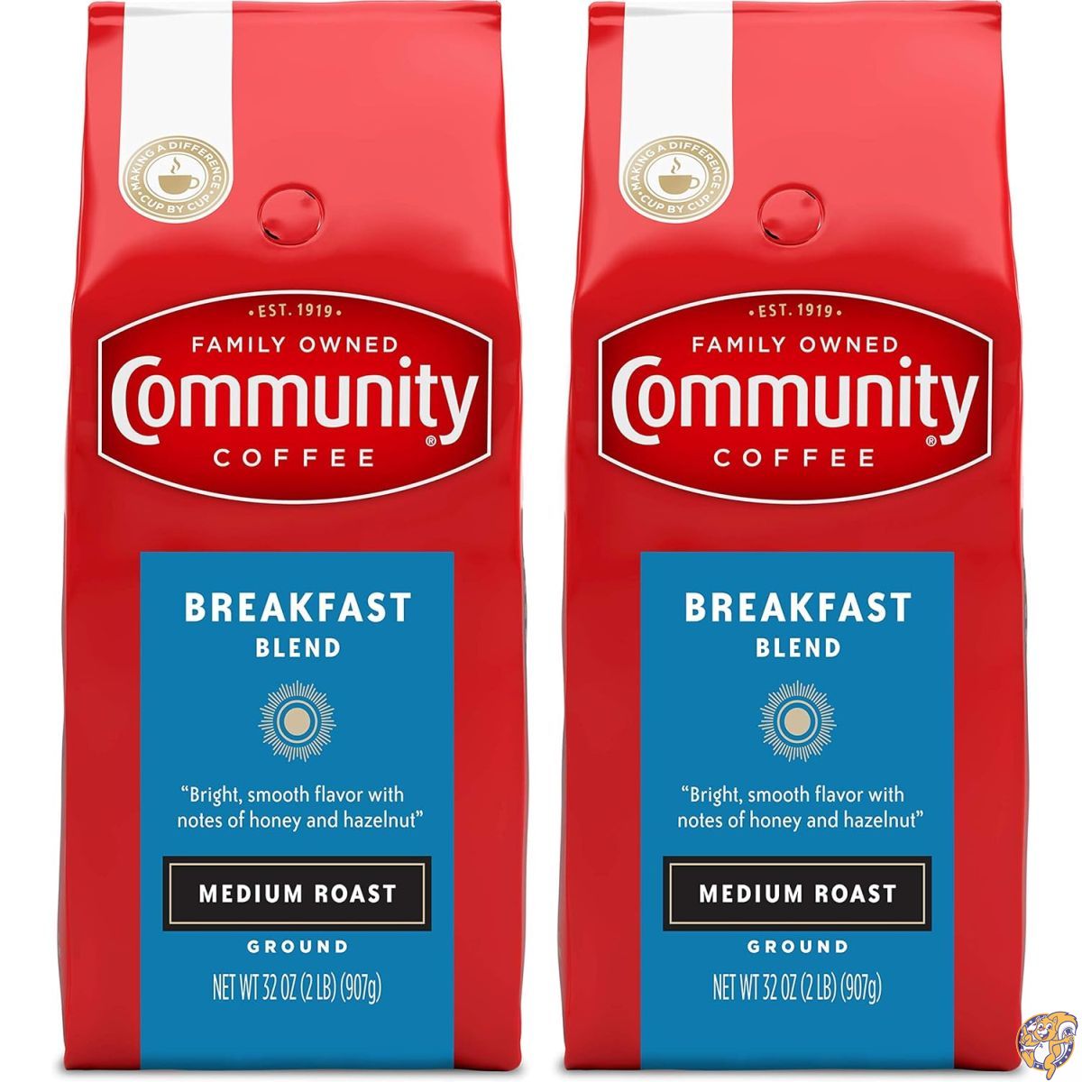 【クーポン配信中】Community Coffee Breakfast Blend Medium Roast Premium Ground 32 Oz Bag (2 Pack), Full Body Smooth Bright Taste, 100% Select Arabica Beans 141［並行輸入］｜パームスアメリカ