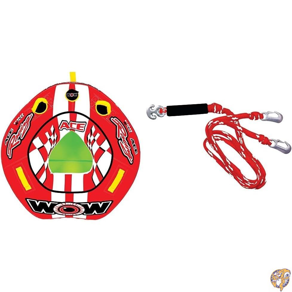 【クーポン配信中】WOW Sports World of Watersports Ace Racing Boat Tube 1人乗り 牽引可能インフレータブルチューブ 15 1120｜パームスアメリカ