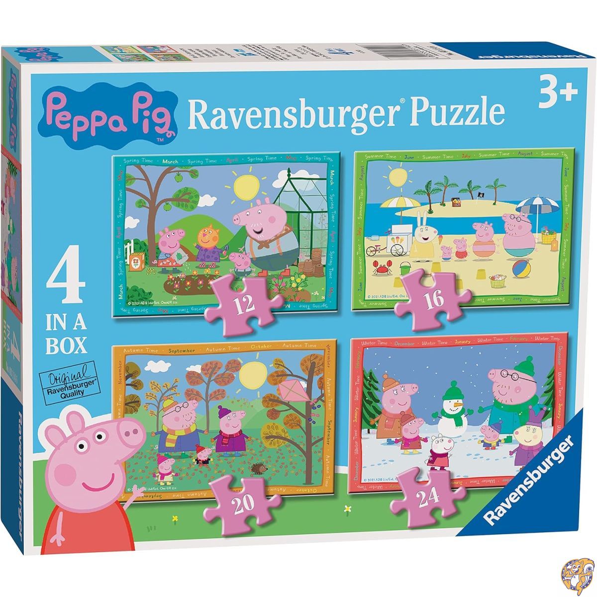 Ravensburger ペッパピッグ 四季のジグソーパズル 4種セット (12 16 20 24ピース) 3歳以上向け｜パームスアメリカ