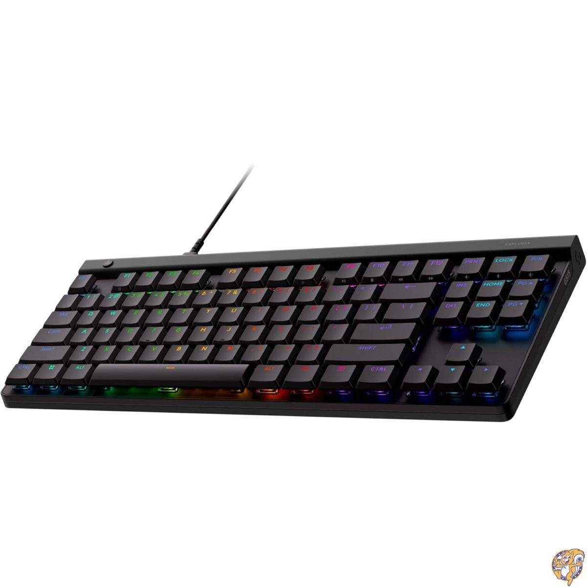 Logitech G515 TKL 有線 ロープロファイル ゲーミングキーボード フルカスタマイズ可能なRGB ダブルショットPBTキーキャップ タクタイル/茶軸 ブラック|パームスアメリカ
