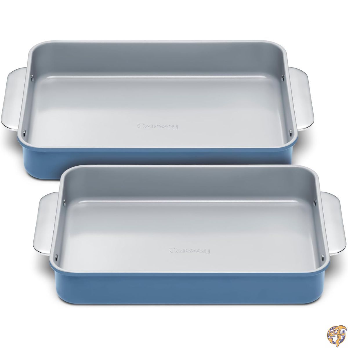【クーポン配信中】Caraway ノンスティック セラミック 9×13インチ (約23×33cm) レクタングルパン デュオ こびりつきにくいセラミックコーティング ノントキシック PTFE・PFOAフリー ブラウニー ラザニアなどに最適 スレート|パームスアメリカ