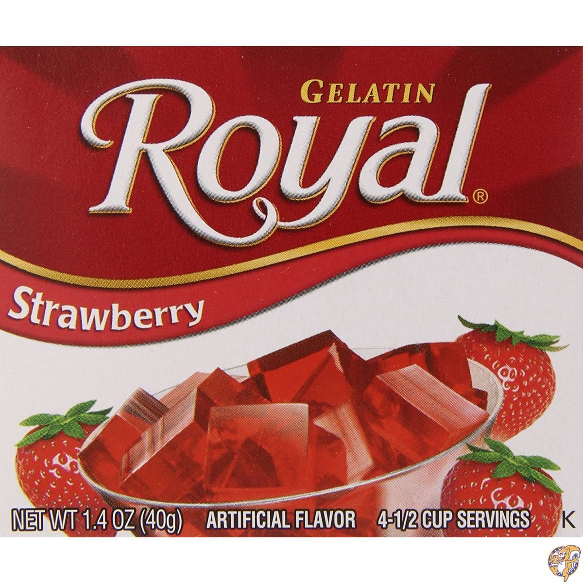 【クーポン配信中】Royal Gelatin (ロイヤルゼラチン) デザートミックス ストロベリー味 1.4オンス (約40g) ×12個セット|パームスアメリカ